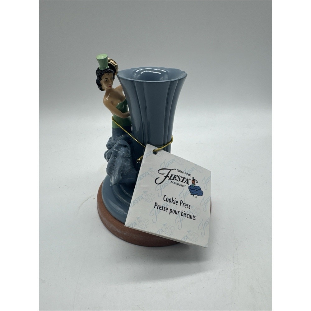 Fiesta Dancing Lady Cookie Press PERIWINKLE Blue Fiestaware W/ Tag New
